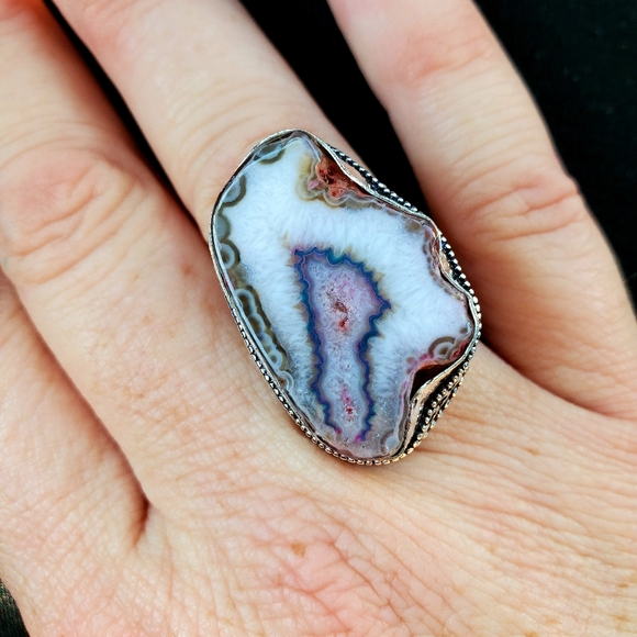 New Solar Agate 925 Silver Ring. - Picture 9 of 12